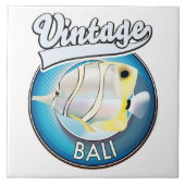 Vintage Bali retro logo Tegeltje (Voorkant)