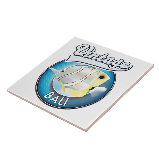 Vintage Bali retro logo Tegeltje (Zijkant)
