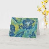 Vintage Balinese batik Wenskaart Kaart (Gele Bloem)