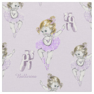 Vintage Ballerina Baby Ballet Slippers Lavender Stof
