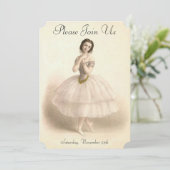 Vintage Ballerina Dansballet Dance Overweging Kaart (Staand voorkant)