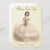 Vintage Ballerina Dansballet Dance Overweging Kaart (Voorkant / Achterkant)