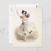 Vintage Ballerina met vleugelvleugels Briefkaart (Voorkant / Achterkant)