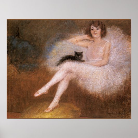 Vintage Ballerina Poster (Voorkant)
