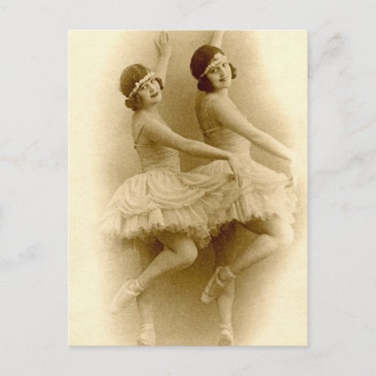 Vintage Ballerinas Briefkaart (Voorkant)