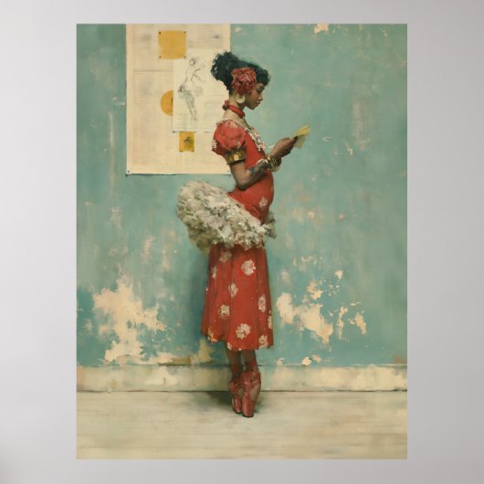Vintage Ballet Elegantie Poster (Voorkant)