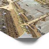 Vintage  ballon Poster of druk (Hoek)