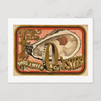 Vintage Baltimore ad circa 1870 verse oesters Briefkaart