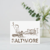 Vintage Baltimore Briefkaart (Staand voorkant)