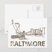 Vintage Baltimore Briefkaart (Voorkant / Achterkant)