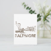 Vintage Baltimore Briefkaart (Staand voorkant)