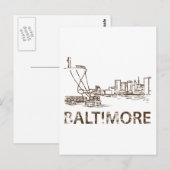 Vintage Baltimore Briefkaart (Voorkant / Achterkant)