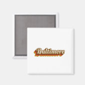 Vintage Baltimore Magneet (Voorkant / Achterkant)