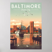 Vintage Baltimore Poster (Voorkant)