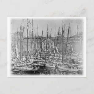 Vintage Baltimore Skipjack-zeilboten Briefkaart