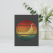 Vintage Banaan Fruit Briefkaart (Staand voorkant)