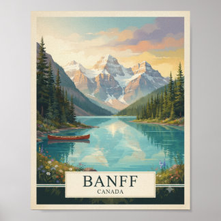 Vintage Banff Canada Reisposter | Lake Louise W Poster