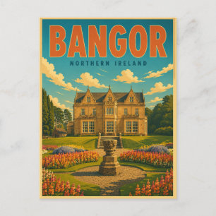 Vintage Bangor Noord-Ierland cadeaus en souvenirs Briefkaart