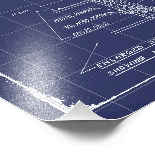 Vintage Banjo Blueprints Poster (Hoek)