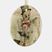 Vintage Banjo Palling Skeleton Keramisch Ornament (Rechts)