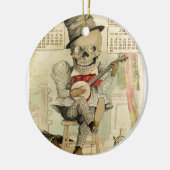Vintage Banjo Palling Skeleton Keramisch Ornament (Links)