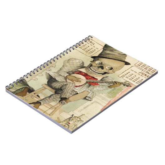 Vintage Banjo Palling Skeleton Notitieboek (Linkerzijde)