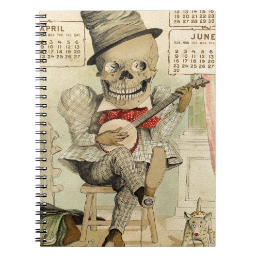 Vintage Banjo Palling Skeleton Notitieboek (Voorkant)