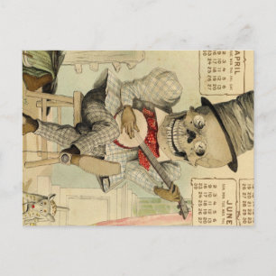 Vintage Banjo Playing Skeleton Briefkaart