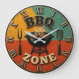 Vintage Barbecue Charcoal rill Master Gift Grote Klok