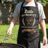 Vintage barbecue chef schort kinderen leerling