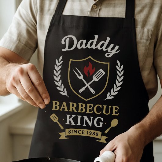 Vintage Barbecue King Daddy BBQ Schort