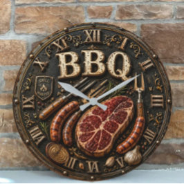 Vintage Barbecue Pitmaster Gift Sausage Kitchen  Grote Klok