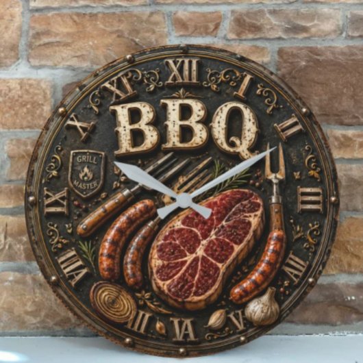 Vintage Barbecue Pitmaster Gift Sausage Kitchen  Grote Klok