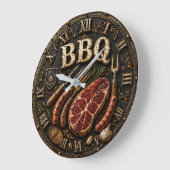 Vintage Barbecue Pitmaster Gift Sausage Kitchen  Grote Klok (Hoek)