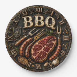Vintage Barbecue Pitmaster Gift Sausage Kitchen Papieren Bordje