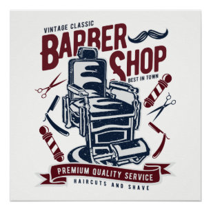 Vintage Barber Shop Poster