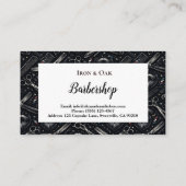 Vintage Barber Shop Tools Style Visitekaartje (Achterkant)