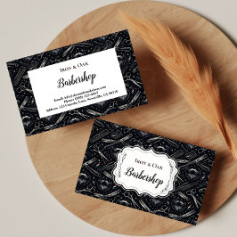 Vintage Barber Shop Tools Style Visitekaartje