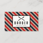 Vintage Barber Stripe Visitekaartje (Achterkant)