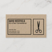 Vintage Barber Stripe Visitekaartje (Voorkant)