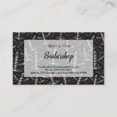 Vintage Barbershop Tools Pattern Visitekaartje (Achterkant)