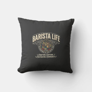 Vintage Barista Life Espresso Koffieliefhebber T-S Kussen