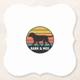 Vintage Bark And Meo Dog Sunset Shirt Design_1 Kartonnen Onderzetters