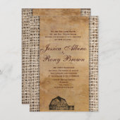 Vintage Barn Burlap in Oostenrijk Kaart (Voorkant / Achterkant)