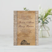 Vintage Barn Burlap in Oostenrijk Kaart (Staand voorkant)