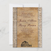 Vintage Barn Burlap in Oostenrijk Kaart (Voorkant)