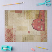Vintage Barn en Ephemera Collage Decoupage Tissuepapier (Craft)