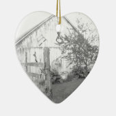 Vintage Barn Keramisch Ornament (Rechts)