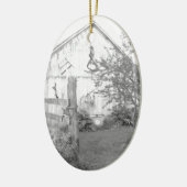 Vintage Barn Keramisch Ornament (Links)