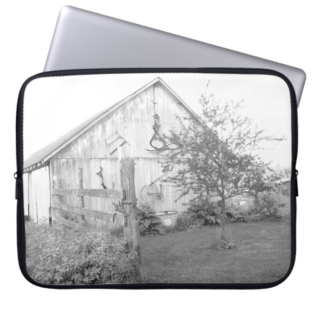 Vintage Barn Laptop Sleeve (Voorkant)